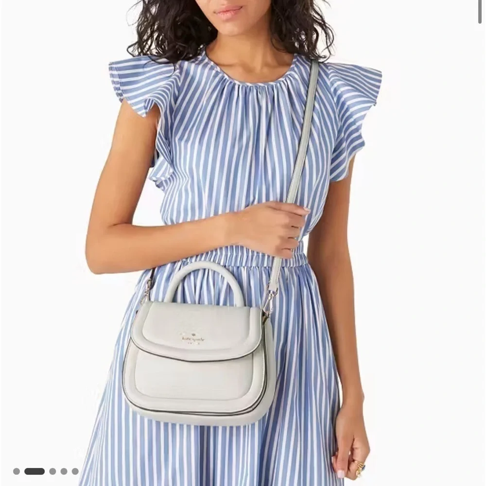 New Kate spade crème white puffy top handle crossbody‎
